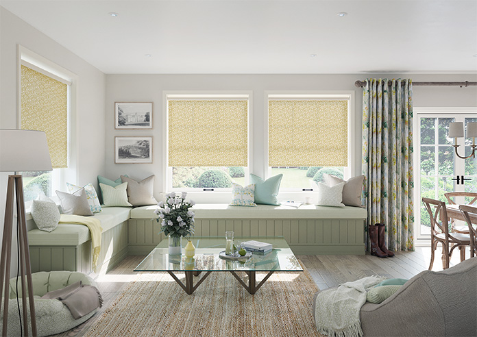 Delicate Foliage, Soft Yellow - Twist&Fit Roller Blind - Image 8